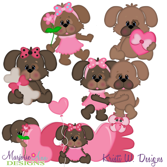 Puppy Love SVG Cutting Files + Clipart - Click Image to Close